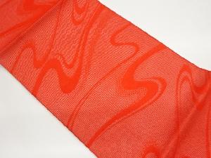 紗 流水模様織出し開き名古屋帯（額縁仕立て）